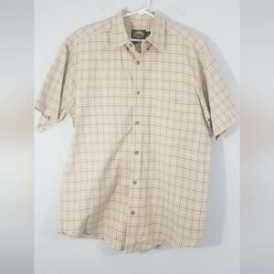 Cabela's Outdoor Gear Short Sleeve Collared Plaid Tee. Size M. 100% Cotton.
